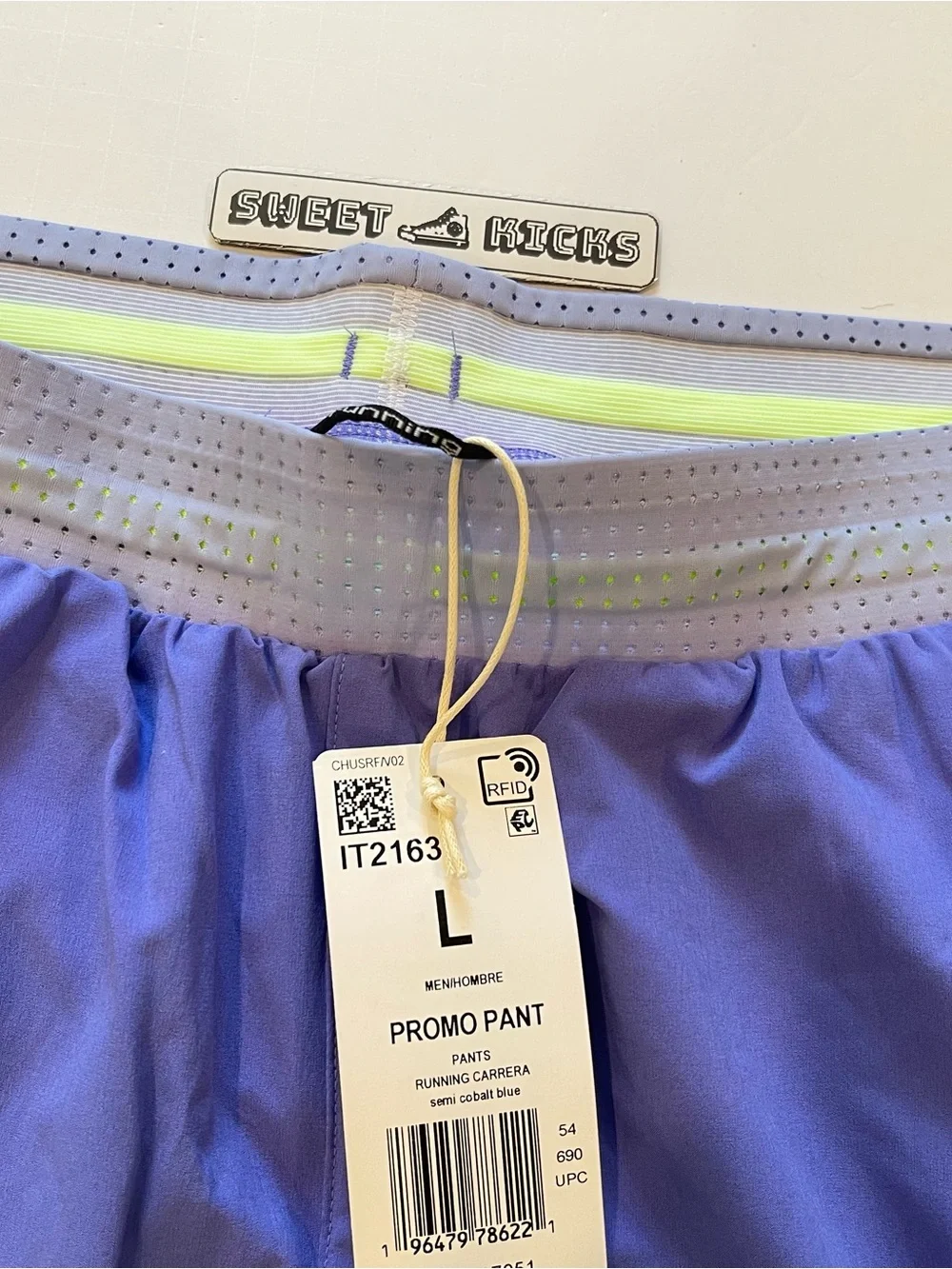 Adidas 2024 Pro Elite Team Running Pants IT2163 Colbat Blue/Lucid Lemon